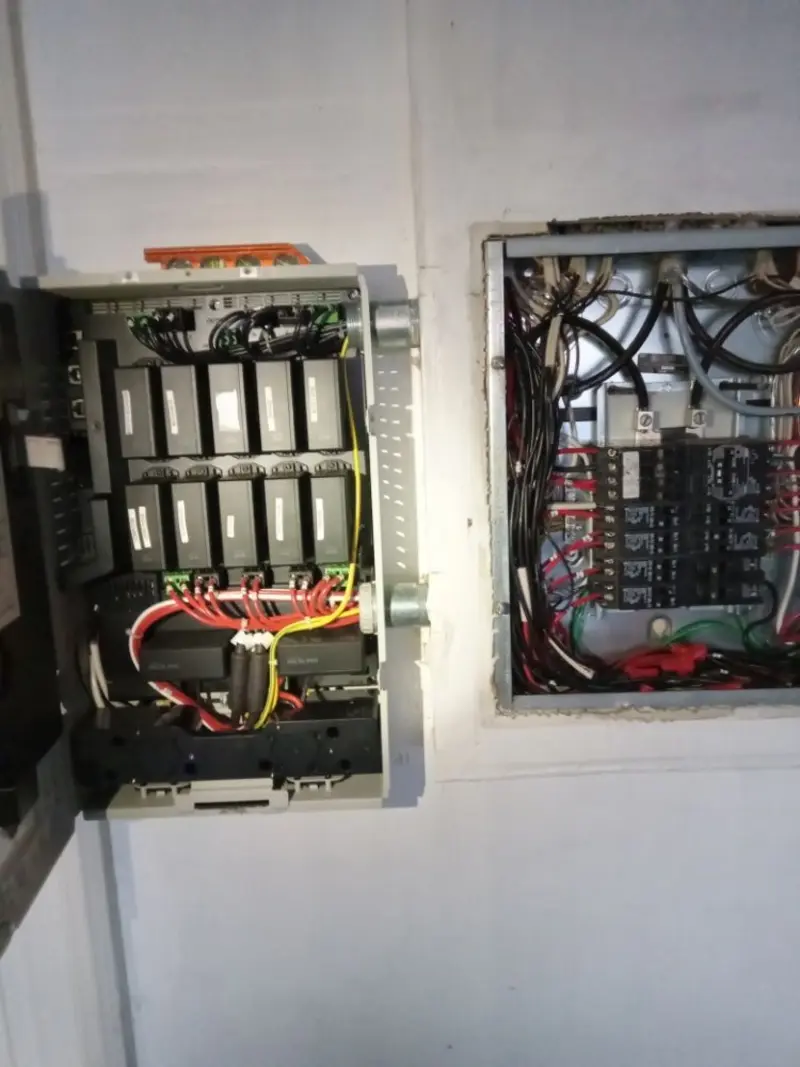 Electrical panel upgrade completed for Security Camera Wiring in White Center